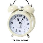 TWIN BELL CREAM CLOCK SMALL