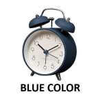 TWIN BELL MATT BLUE CLOCK SMALL