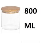 BAMBOO WOODEN LID JAR (800ML)