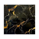 Black Marble with Gold Design Foil (TA-099)
