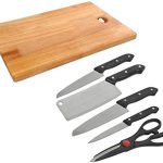 Wooden Cutting Board And Knife Set