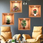 3D FLOWER WALL STICKER PAPER (4 PIS)
