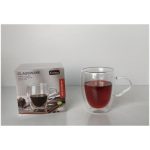 DOUBLE WALL GLASS MUG 100 ML