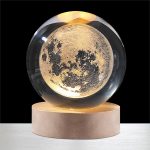 3D Crystal Ball Night Lamp(MOON) (6 cm)