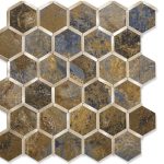 Hexagon Metal Tiles 3d wall paper