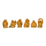 6 pcs Laughing Buddha