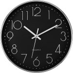 WALL CLOCK BLACK SILVER
