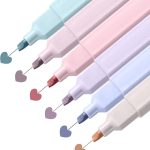 6 Pcs Aesthetic Cute Highlighters pen