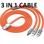 Orange 3 in 1 Charging Cable
