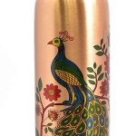 peacock printed copper bottle (1 PCS)