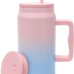 1500 ML Mug with Handle and Straw (Candy color)