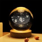 3D Crystal Ball Night Lamp(SOLAR SYSTEM) (6 cm)