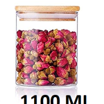 BAMBOO WOODEN LID  JAR (1100ML)(1 PIS)