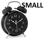 TWIN BELL BLACK CLOCK SMALL