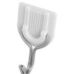 ABS PLASTIC WHITE HOOK STICKER  (1 PCS)