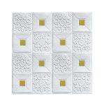 3D Foam Wall Stickers golden brick
