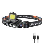 LED HEADLAMP WITH ADJUSTABLE COB LIGHT