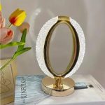 Oval Shape USB Rechargeable Crystal Lamp
