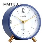 SILENT ANALOG DESK CLOCK MATT BLUE