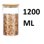 bamboo lid jar 1200 ml
