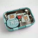 BEAR FAMILY STAINLESS STEEL  LUNCH BOX