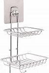 SS 2 Layer Bathroom Soap Holder With Hook