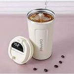 Double Wall Vacuum Insulated Coffee Mug with temperature  (500ML)