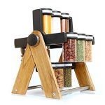 Revolving Rotating Wooden Wheel 12 Spice Rack