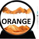 7 INCH QUICK SAND ART PAINTING  (ORANGE)