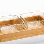 2 Pis Dry Fruit Bowl & 1 Wooden Plate Set