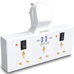 3+3 MULTIPLUG SOCKET WITH 2 USB PORT