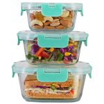Square Lunch Box Food Storage Container  (3 PIS SET)