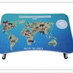 Map Of World  Laptop Table Printed Carton