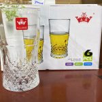 CRYSTAL CUT BEAR GLASS (6 Pis Set)
