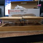 2 PIS DRY FRUIT BOWL WITH WOODEN PLATE AND LID