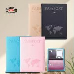 World Map Passport Cover